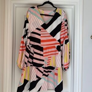 Colorful Geometric Patterned Dress